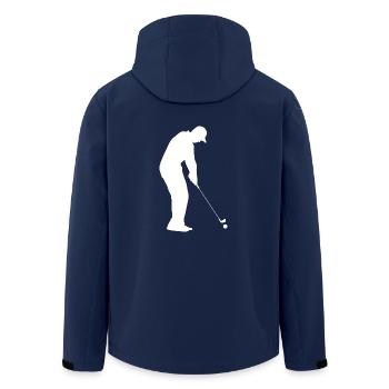 Golf Golfer Golfer Terrain de golf - Veste softshell homme en polyester recyclé Stanley/Stella - marine - Dos - AI Model Male 185 light (185cm)