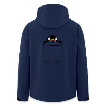Petit pingouin dans la poitrine poche sac chemise - Veste softshell homme en polyester recyclé Stanley/Stella - marine - Dos - AI Model Male 185 light (185cm)