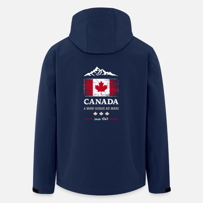 Canada Ottawa Ahornblatt Maple Leaf Kanada Amerika - Recycelte Männer Softshell-Jacke von Stanley/Stella - Navy