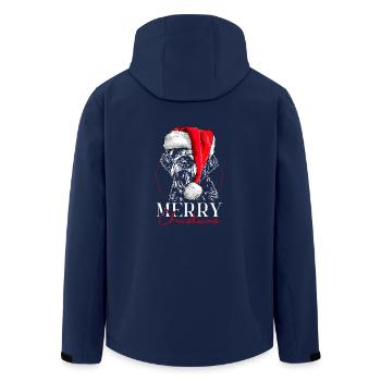 Santa KORTHALS GRIFFON Merry Christmas Wilsigns - Men’s Recycled Softshell Jacket by Stanley/Stella - navy - Back - AI Model Male 185 light (185cm)