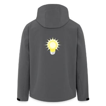light bulb - Men’s Recycled Softshell Jacket by Stanley/Stella - anthracite - Back - AI Model Male 185 light (185cm)