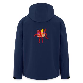 Wurst - Recycelte Männer Softshell-Jacke von Stanley/Stella - Navy - Hinten - AI Model Male 185 light (185cm)