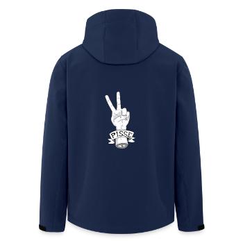 Approximative Translation # 5 - Men’s Recycled Softshell Jacket by Stanley/Stella - navy - Back - AI Model Male 185 light (185cm)