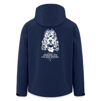 American Cocker Spaniel Mom Dog Dog Wilsigns - Men’s Recycled Softshell Jacket by Stanley/Stella - navy - Back - AI Model Male 185 light (185cm)
