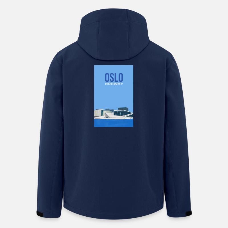 Oslo Norwegen - Recycelte Männer Softshell-Jacke von Stanley/Stella - Navy