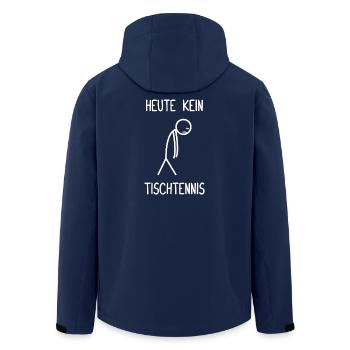 Heute kein Tischtennis Tischtennisspieler - Recycelte Männer Softshell-Jacke von Stanley/Stella - Navy - Hinten - AI Model Male 185 light (185cm)