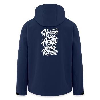 Horror Nerd Filmabend Comic Szene - Recycelte Männer Softshell-Jacke von Stanley/Stella - Navy - Hinten - AI Model Male 185 light (185cm)