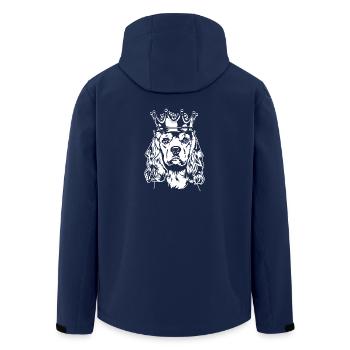 American Cocker Spaniel Crown Dog Dogs Wilsigns - Men’s Recycled Softshell Jacket by Stanley/Stella - navy - Back - AI Model Male 185 light (185cm)