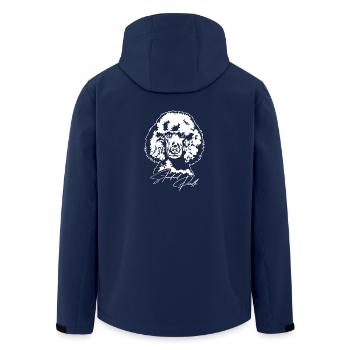 Standard Poodle Portrait Dog Dogs Wilsigns - Men’s Recycled Softshell Jacket by Stanley/Stella - navy - Back - AI Model Male 185 light (185cm)
