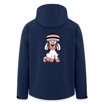 Chien Reggae Dreadlocks Chapeau Chill Décontracté Cool - Veste softshell homme en polyester recyclé Stanley/Stella - marine - Dos - AI Model Male 185 light (185cm)