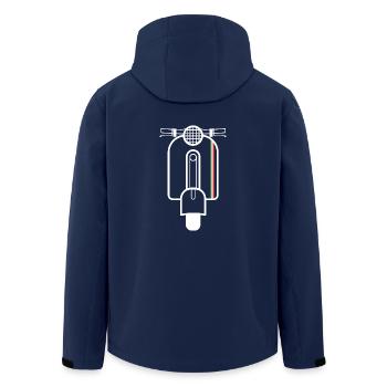 Roller Italie - Veste softshell homme en polyester recyclé Stanley/Stella - marine - Dos - AI Model Male 185 light (185cm)