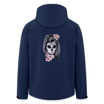 La Catrina - Tag der Toten - Recycelte Männer Softshell-Jacke von Stanley/Stella - Navy - Hinten - AI Model Male 185 light (185cm)