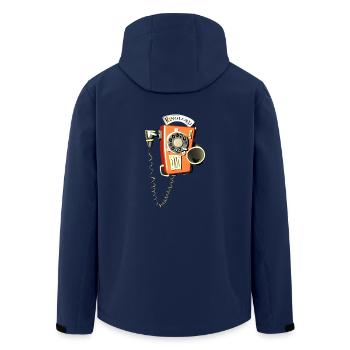 Ringlord Telefon Wandtelefon - Recycelte Männer Softshell-Jacke von Stanley/Stella - Navy - Hinten - AI Model Male 185 light (185cm)