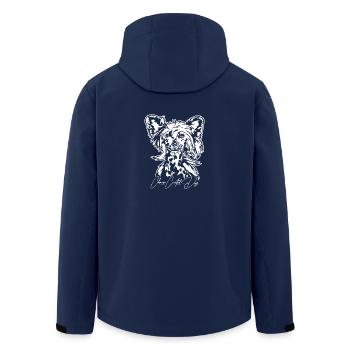 CHINESE CRESTED DOG hairless Hunde Hund Wilsigns - Recycelte Männer Softshell-Jacke von Stanley/Stella - Navy - Hinten - AI Model Male 185 light (185cm)