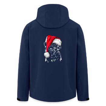 Santa RIESENSCHNAUZER Weihnachten Hunde Wilsigns - Recycelte Männer Softshell-Jacke von Stanley/Stella - Navy - Hinten - AI Model Male 185 light (185cm)