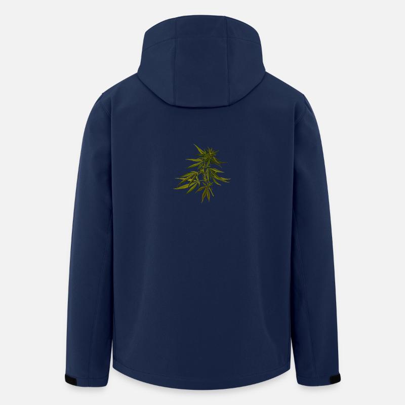 Cannabis - Recycelte Männer Softshell-Jacke Discoverer von Stanley/Stella - Navy