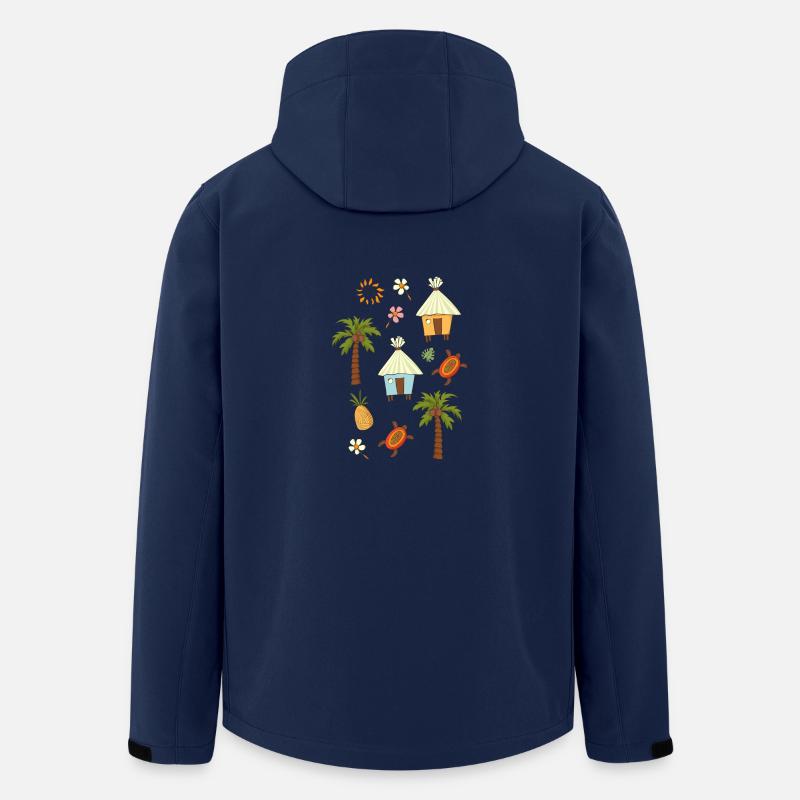 Tropen - Recycelte Männer Softshell-Jacke von Stanley/Stella - Navy