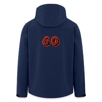 60. 60 ANS. 60e ANNIVERSAIRE. ANNIVERSAIRE 60 ANS. - Veste softshell homme en polyester recyclé Stanley/Stella - marine - Dos - AI Model Male 185 light (185cm)