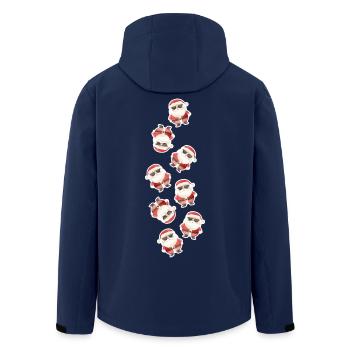 Weihnachtsmann Lustig Weihnachten - Recycelte Männer Softshell-Jacke von Stanley/Stella - Navy - Hinten - AI Model Male 185 light (185cm)