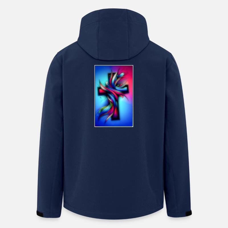 Kreuz bunt - Recycelte Männer Softshell-Jacke von Stanley/Stella - Navy