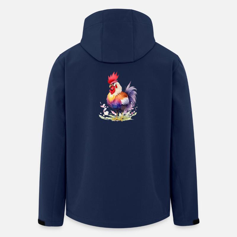 Stolzer Hahn - Recycelte Männer Softshell-Jacke von Stanley/Stella - Navy