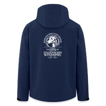 ITALIENISCHES WINDSPIEL Schutzengel Hunde Wilsigns - Recycelte Männer Softshell-Jacke von Stanley/Stella - Navy - Hinten - AI Model Male 185 light (185cm)