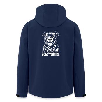 Staffordshire Bull Terrier Portrait Chiens Wilsigns - Veste softshell homme en polyester recyclé Stanley/Stella - marine - Dos - AI Model Male 185 light (185cm)