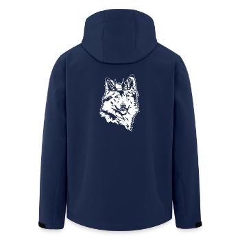 Islandhund Krone Hunde Hund Wilsigns - Recycelte Männer Softshell-Jacke von Stanley/Stella - Navy - Hinten - AI Model Male 185 light (185cm)