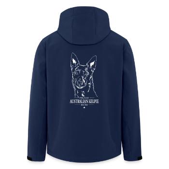 Australian Kelpie Mom Hunde Hund Wilsigns - Recycelte Männer Softshell-Jacke von Stanley/Stella - Navy - Hinten - AI Model Male 185 light (185cm)