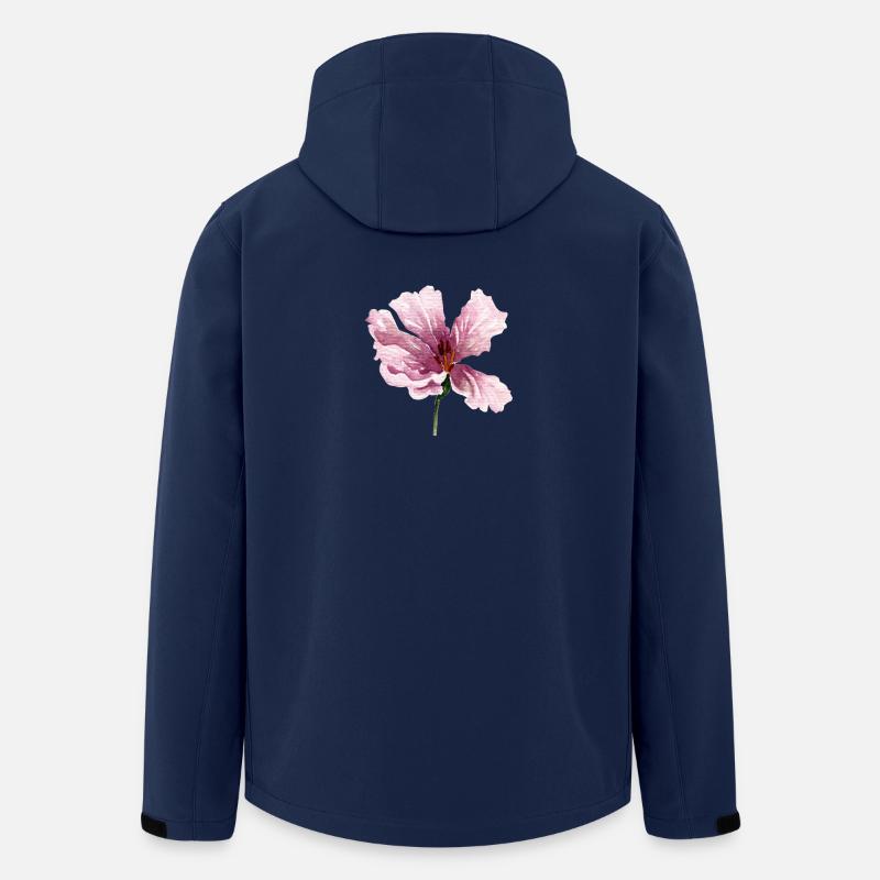 fleur rose - Veste softshell homme en polyester recyclé Stanley/Stella - marine