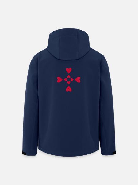 Glittering Cross Hearts - Men’s Recycled Softshell Jacket by Stanley/Stella - navy