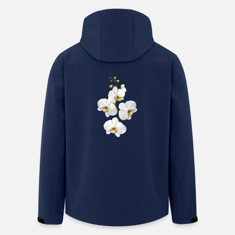 Orchidées - Veste softshell homme en polyester recyclé Stanley/Stella - marine