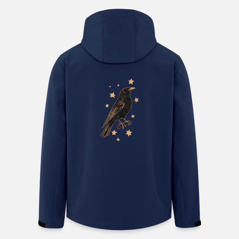 Rabe mit Sternen - Recycelte Männer Softshell-Jacke von Stanley/Stella - Navy
