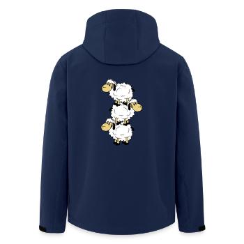 3 Sheep Tower Circus Acrobatics Three Artists Fun - Men’s Recycled Softshell Jacket by Stanley/Stella - navy - Back - AI Model Male 185 light (185cm)