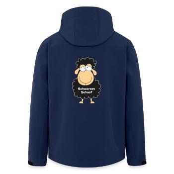 Schwarzes Schaaf - Recycelte Männer Softshell-Jacke von Stanley/Stella - Navy - Hinten - AI Model Male 185 light (185cm)