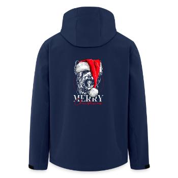 Santa YORKSHIRE TERRIER Merry Christmas Wilsigns - Recycelte Männer Softshell-Jacke von Stanley/Stella - Navy - Hinten - AI Model Male 185 light (185cm)