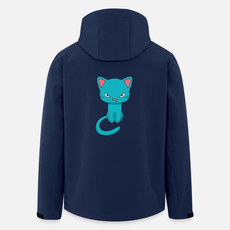 Angry Kawaii Cat - Recycelte Männer Softshell-Jacke von Stanley/Stella - Navy