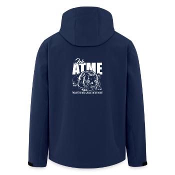STAFFORDSHIRE BULLTERRIER ich atme Hunde Spruch - Recycelte Männer Softshell-Jacke von Stanley/Stella - Navy - Hinten - AI Model Male 185 light (185cm)