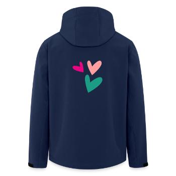 SAINT VALENTINE. bachelorette party. I LOVE YOU. I LOVE YOU. LOVE - Men’s Recycled Softshell Jacket by Stanley/Stella - navy - Back - AI Model Male 185 light (185cm)