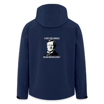 Musique Classique Wagner "Put Anclils" - Veste softshell homme en polyester recyclé Stanley/Stella - marine - Dos - AI Model Male 185 light (185cm)