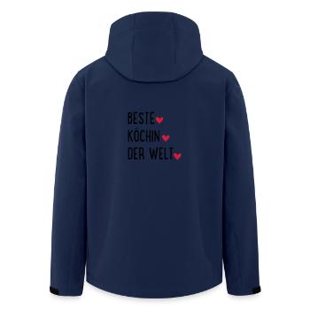 Beste Köchin der Welt - Recycelte Männer Softshell-Jacke von Stanley/Stella - Navy - Hinten - AI Model Male 185 light (185cm)