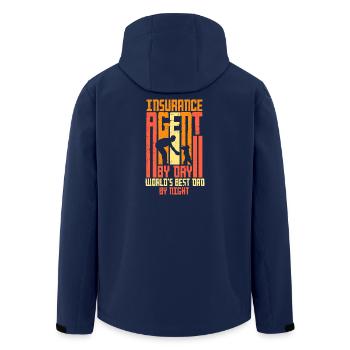 Versicherungskaufmann Versicherungsmakler Vater - Recycelte Männer Softshell-Jacke von Stanley/Stella - Navy - Hinten - AI Model Male 185 light (185cm)