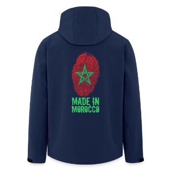 Made in Morocco / Made in Morocco المغرب - Men’s Recycled Softshell Jacket by Stanley/Stella - navy - Back - AI Model Male 185 light (185cm)
