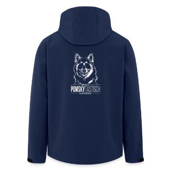 POMSKYTASTISCH Pomsky Hunde Spruch Hund Wilsigns - Recycelte Männer Softshell-Jacke von Stanley/Stella - Navy - Hinten - AI Model Male 185 light (185cm)
