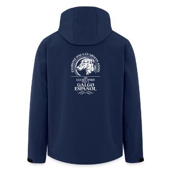GALGO ESPANOL Guardian Angel dog saying Wilsigns - Men’s Recycled Softshell Jacket by Stanley/Stella - navy - Back - AI Model Male 185 light (185cm)