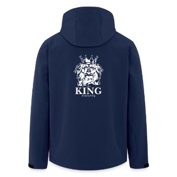 Pekingese King of everything Spruch Hunde Wilsigns - Recycelte Männer Softshell-Jacke von Stanley/Stella - Navy - Hinten - AI Model Male 185 light (185cm)