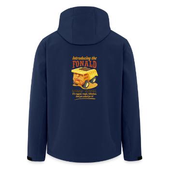 The Fonald Dump Truck - Men’s Recycled Softshell Jacket by Stanley/Stella - navy - Back - AI Model Male 185 light (185cm)