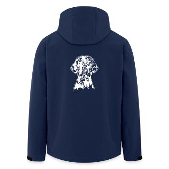 Great Dane Harlequin Portrait Dogs Wilsigns - Men’s Recycled Softshell Jacket by Stanley/Stella - navy - Back - AI Model Male 185 light (185cm)