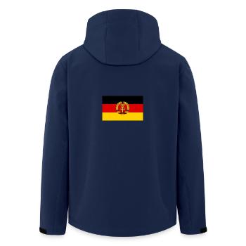 GDR flag - Men’s Recycled Softshell Jacket by Stanley/Stella - navy - Back - AI Model Male 185 light (185cm)