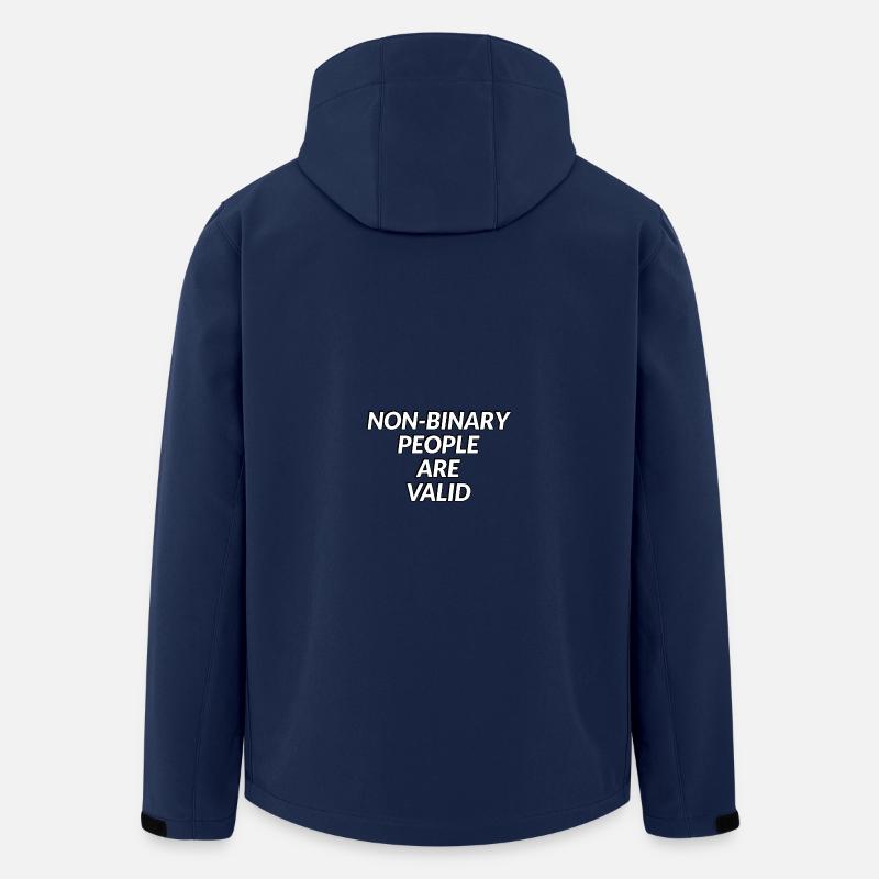 Non Binary People Are Valid - Men’s Recycled Softshell Jacket by Stanley/Stella - navy